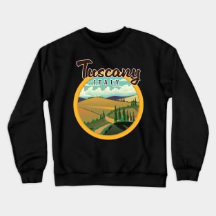 Tuscany Italy travel logo Crewneck Sweatshirt